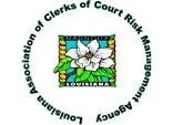 Embroidered logo of the Louisiana Association of Clerks of Court and Claims Administrators Risk Management Agency.